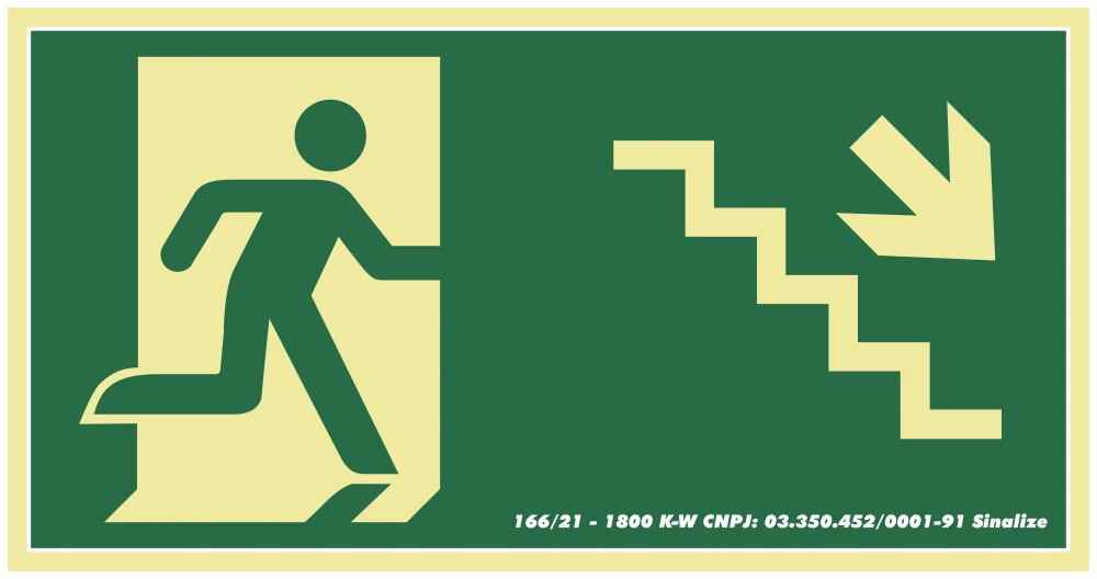 Castro Naves - PLACA PVC 15x30cm ROTA DE FUGA DESCE ESC.DIR. - 104356 01