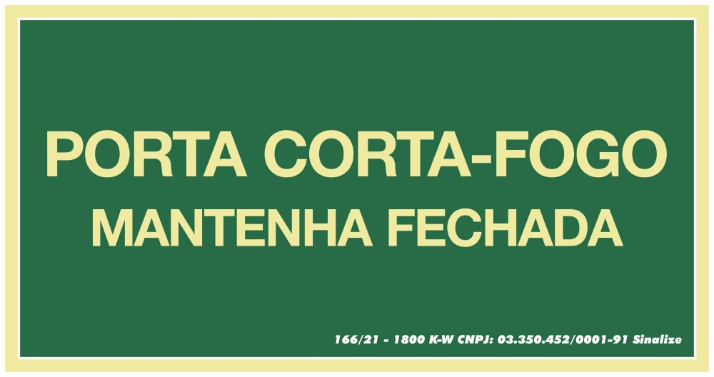 Castro Naves - PLACA PVC 15x30cm ROTA DE FUGA PORTA CORTA-F. - 104414 01