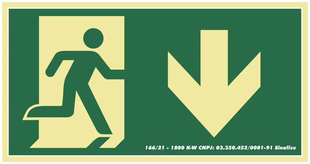 Castro Naves - PLACA PVC 15x30cm ROTA DE FUGA SETA INC.BAIXO - 104422 01