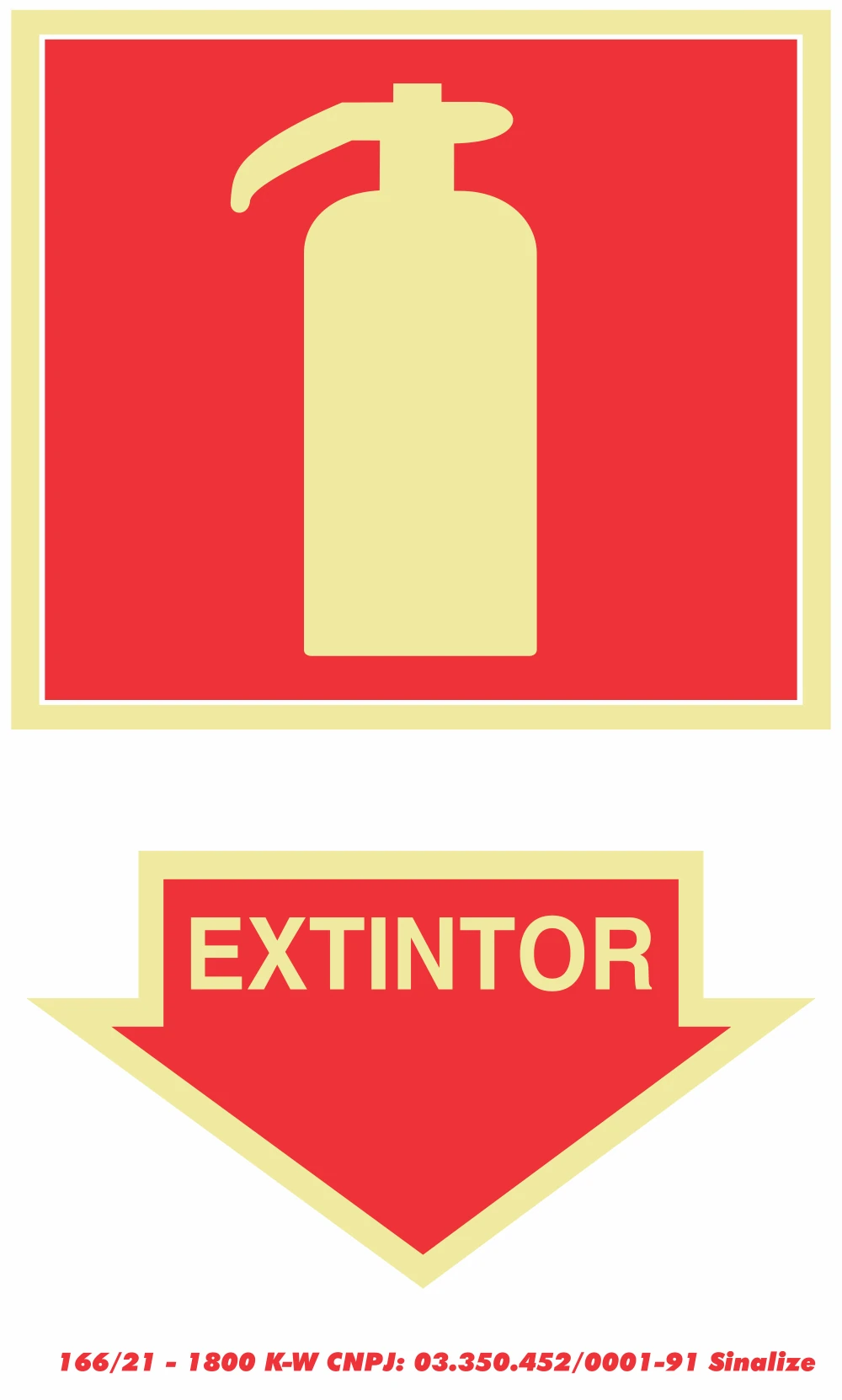 Castro Naves - PLACA PVC 20x30cm COMBATE INCENDIO EXTINTOR - 37077 01