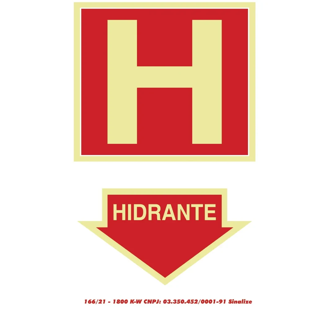 Castro Naves - PLACA PVC 20x30cm COMBATE INCENDIO HIDRANTE - 14369 01