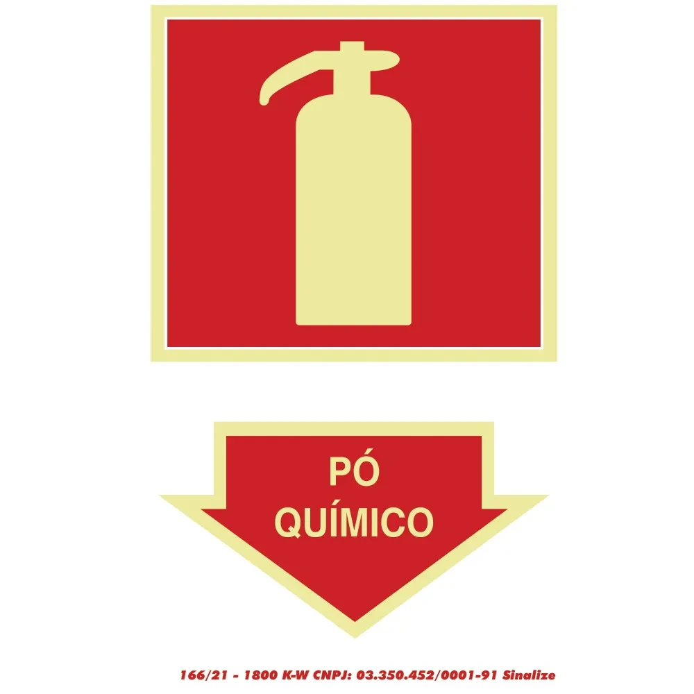 Castro Naves - PLACA PVC 20x30cm COMBATE INCENDIO PO QUIMICO - 14372 01