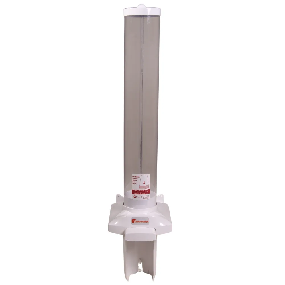 Porta Copos (Dispenser) para Copos Descartaveis de Água Poupa Copos cor Branco