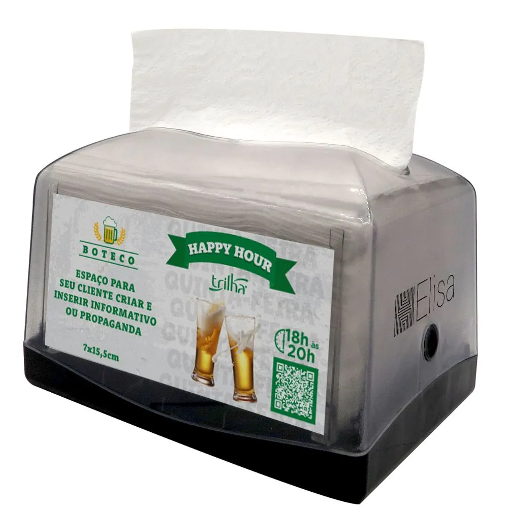 Castro Naves - PORTA GUARDANAPO ELISA PRETO E FUME P/NAPKIN - 16321 01