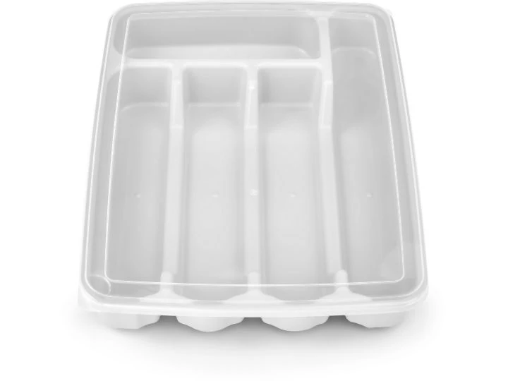 Castro Naves - PORTA TALHERES COM TAMPA 5 DIV BRANCO - 106754 01