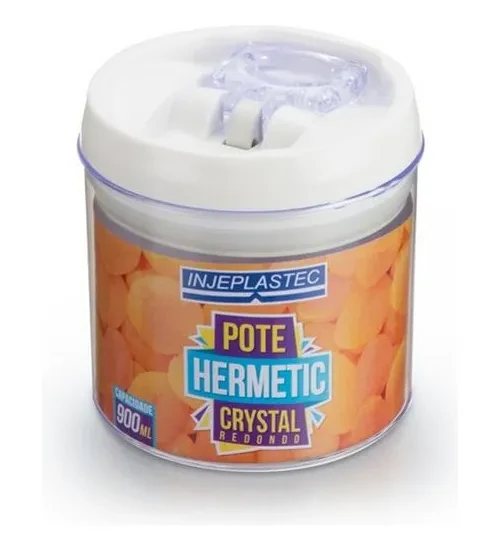 Castro Naves - POTE HERMETICO PP CRISTAL RD PEQUENO 900ml - 12613 01