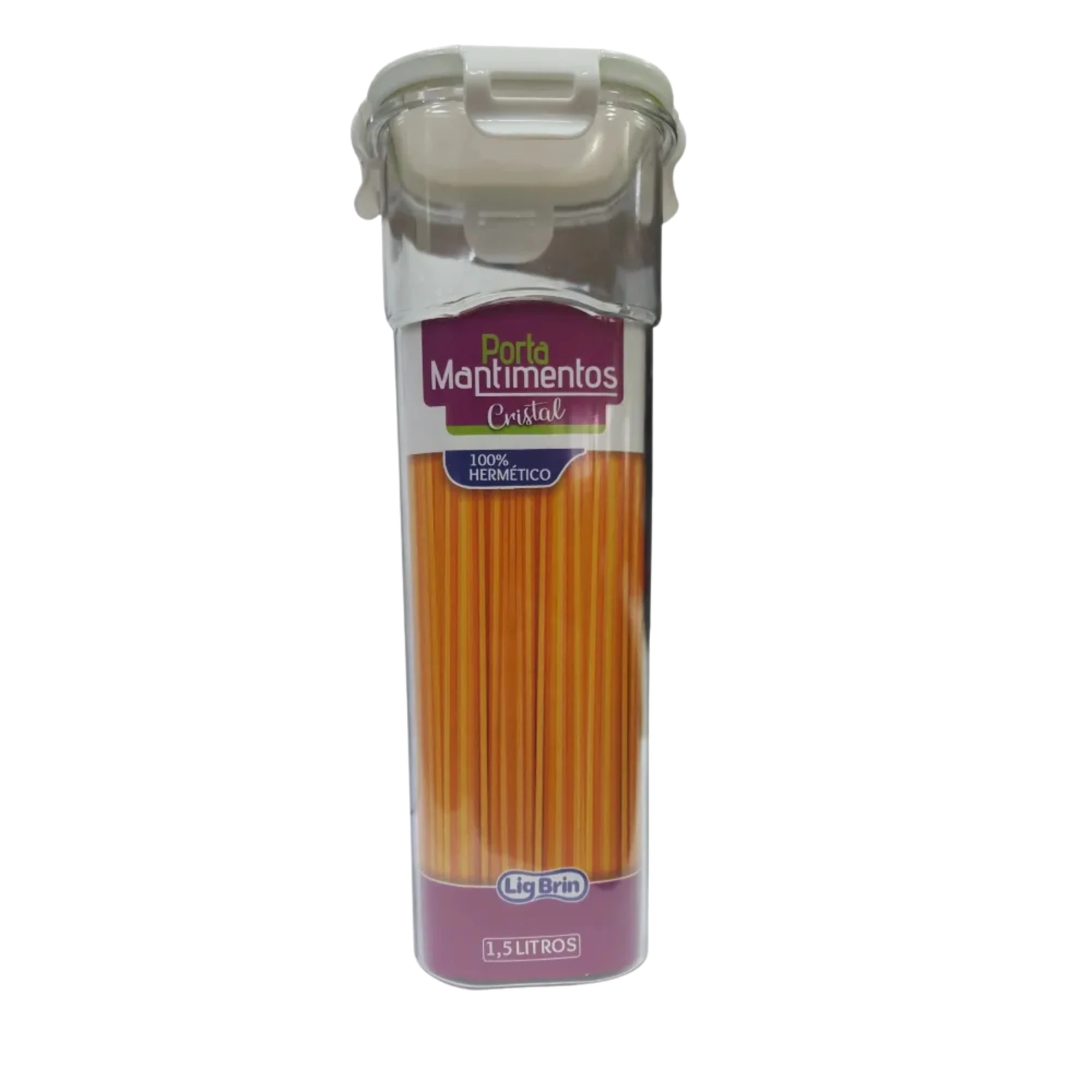 Castro Naves - POTE HERMETICO PS CRISTAL QD 1,5 L MACARRAO - 12937 01