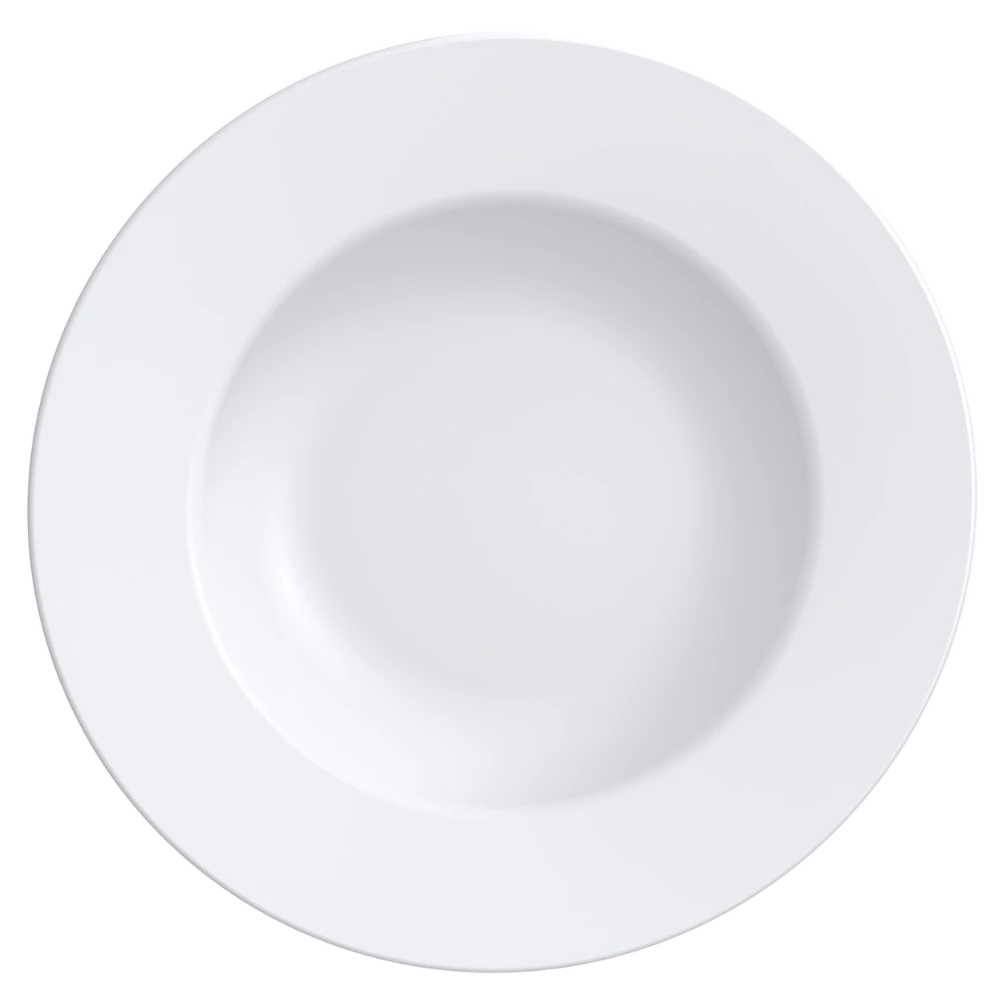 Prato Raso em Porcelana Branca 27cm Elena Tramontina Borda