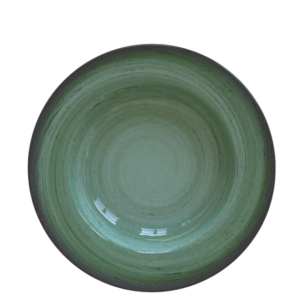 Castro Naves - PRATO PORCELANA DC RUSTICO VERDE FUNDO 23CM - 8819 01