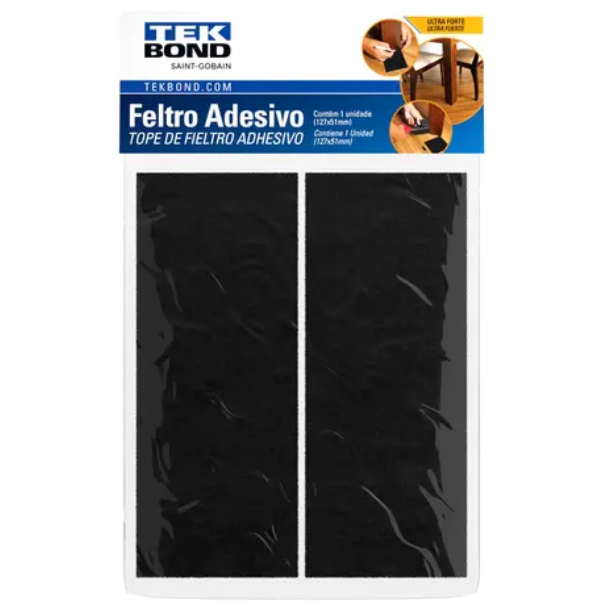 Castro Naves - PROTETOR FELTRO ADESIVO RETANGULAR PR C/2 - 106036 01