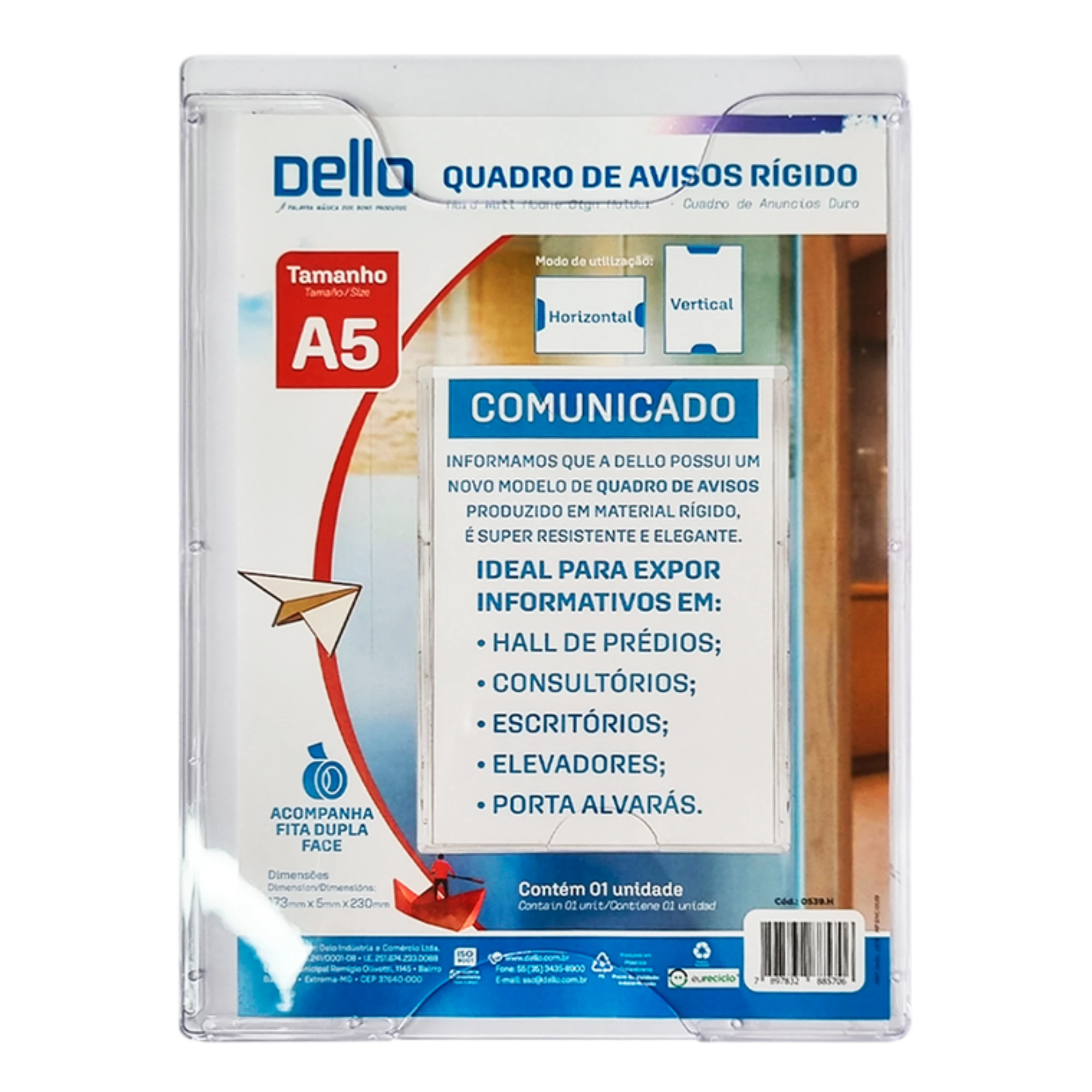 Castro Naves - QUADRO DE AVISO A5 MULTIUSO CRISTAL - 8970 01