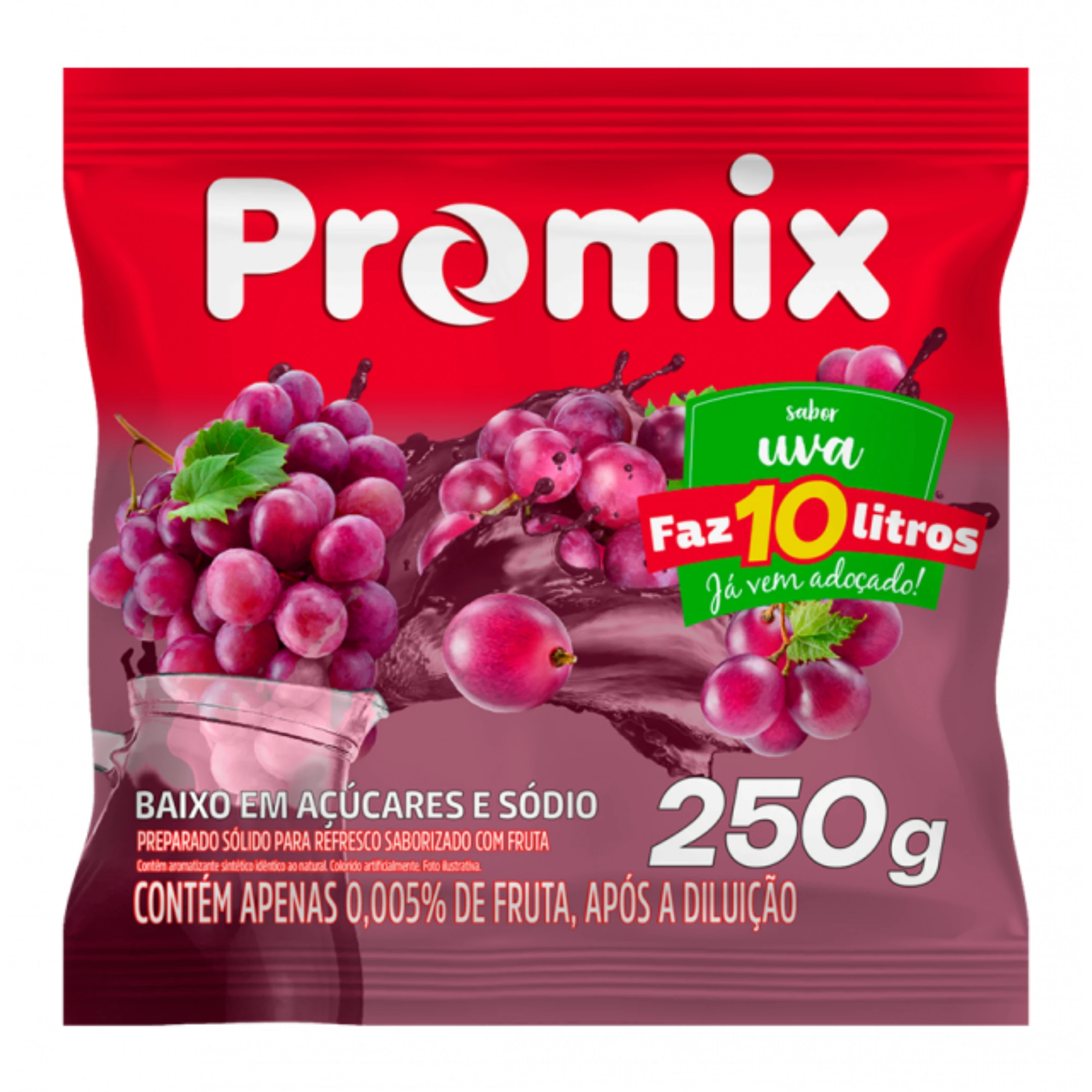 Castro Naves - REFRESCO EM PO PROMIX UVA 250G FAZ 10L - 9430 01