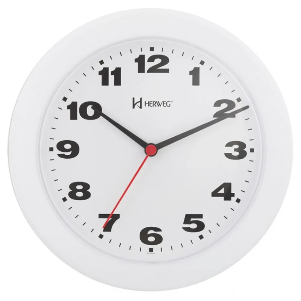 Castro Naves - RELOGIO DE PAREDE 21CM PLAST. BCO 6103 - 10473 01