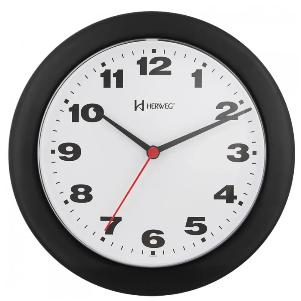Castro Naves - RELOGIO DE PAREDE 21CM PLAST. PRETO 6103 - 10474 01