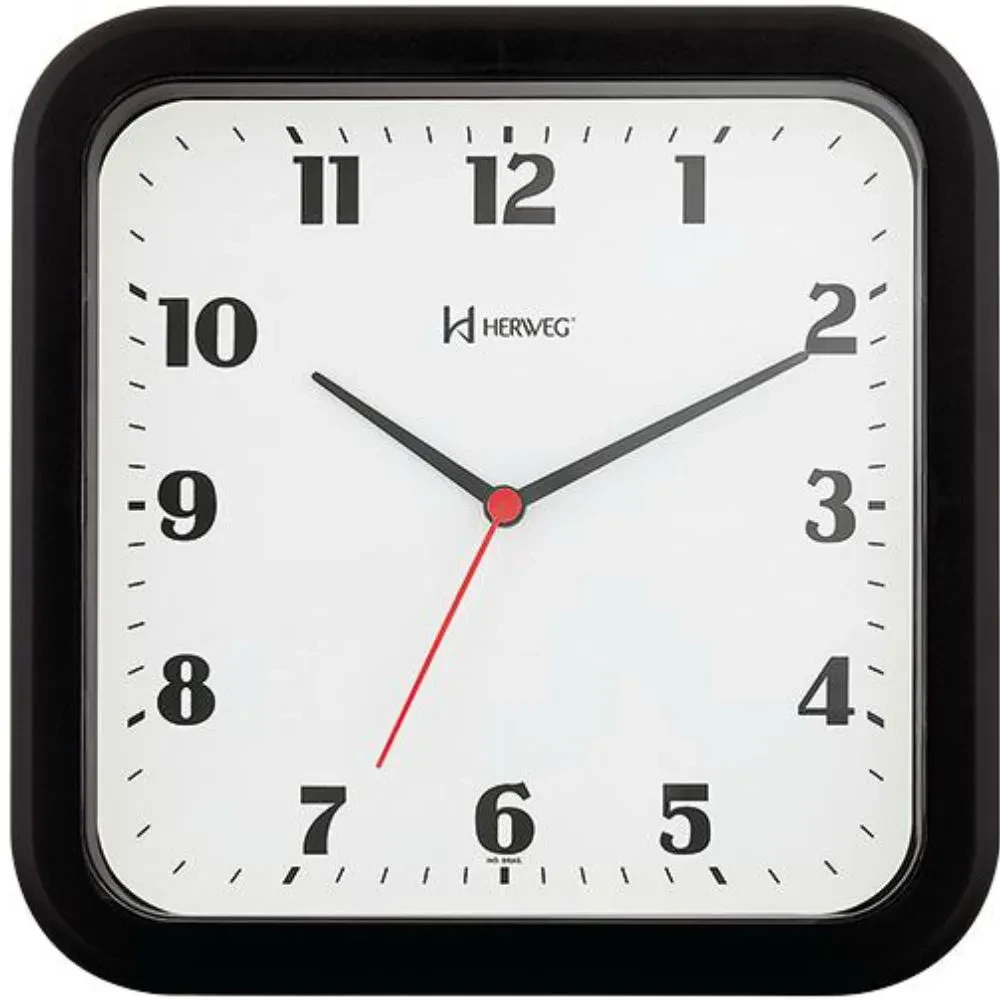 Castro Naves - RELOGIO DE PAREDE 23CM PLAST. PRETO 6145 - 9706 01