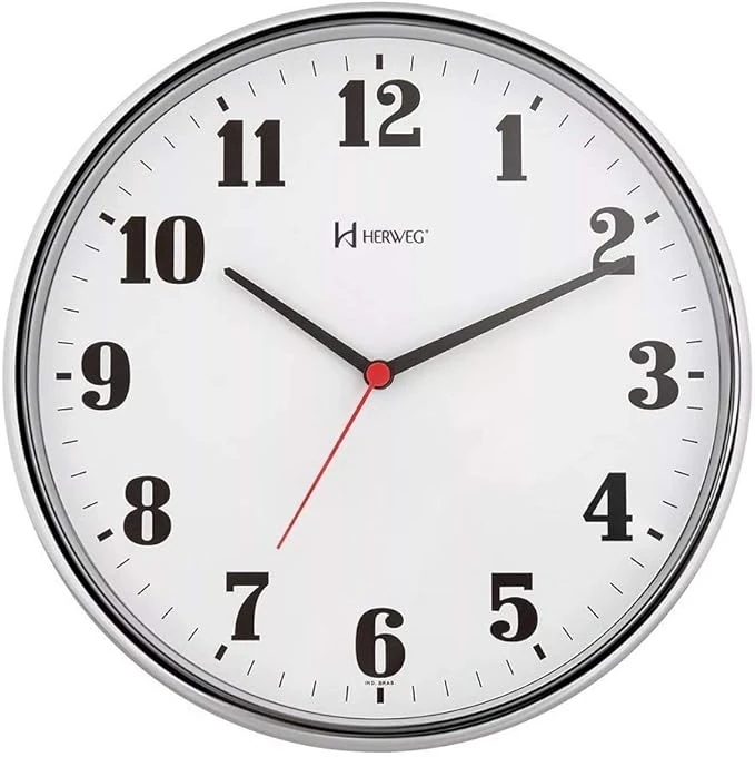 Castro Naves - RELOGIO DE PAREDE 26CM CROMADO TEX. 6125 - 10477 01