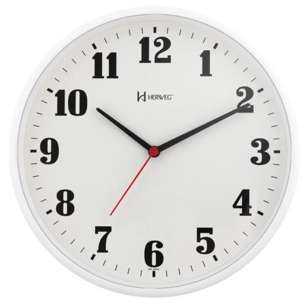Castro Naves - RELOGIO DE PAREDE 26CM PLAST. BCO 6126 - 10469 01