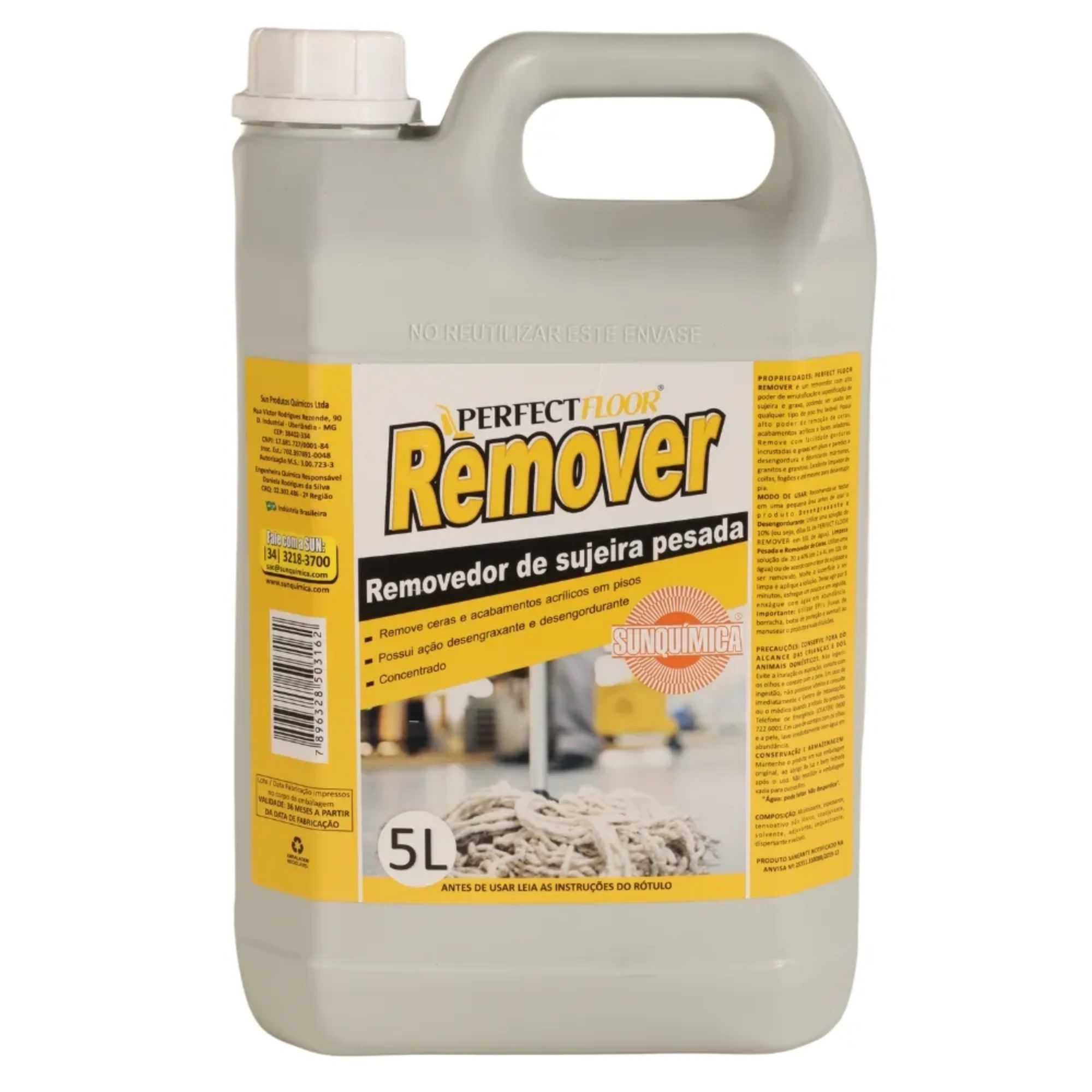 Imagem - Removedor de Ceras Acrílicas e Carnaúba Perfect Floor Remover Galão c/ 5 L. Faz até 55 Litros