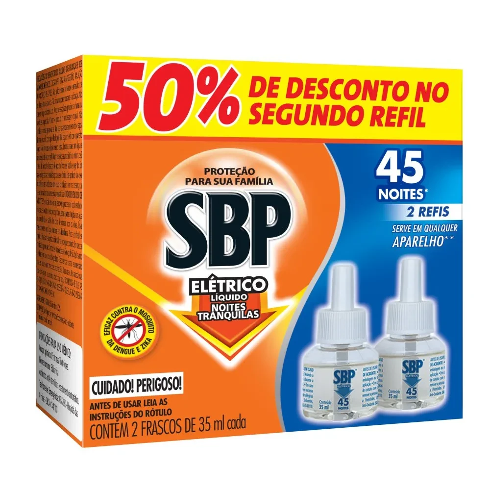 Castro Naves - REPELENTE ELETRICO LIQ. SBP C/02 REFIL 35ML - 104596 01