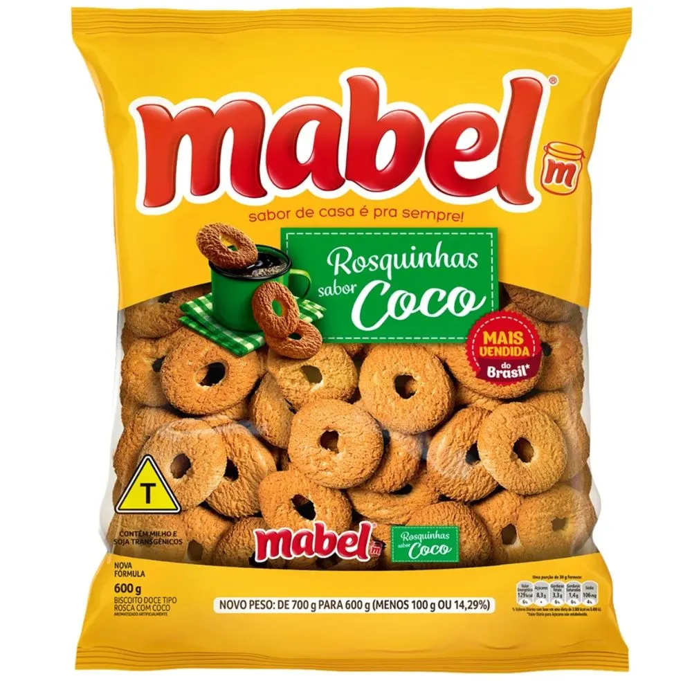 Castro Naves - ROSQUINHA MABEL COCO 600G - 8490 01