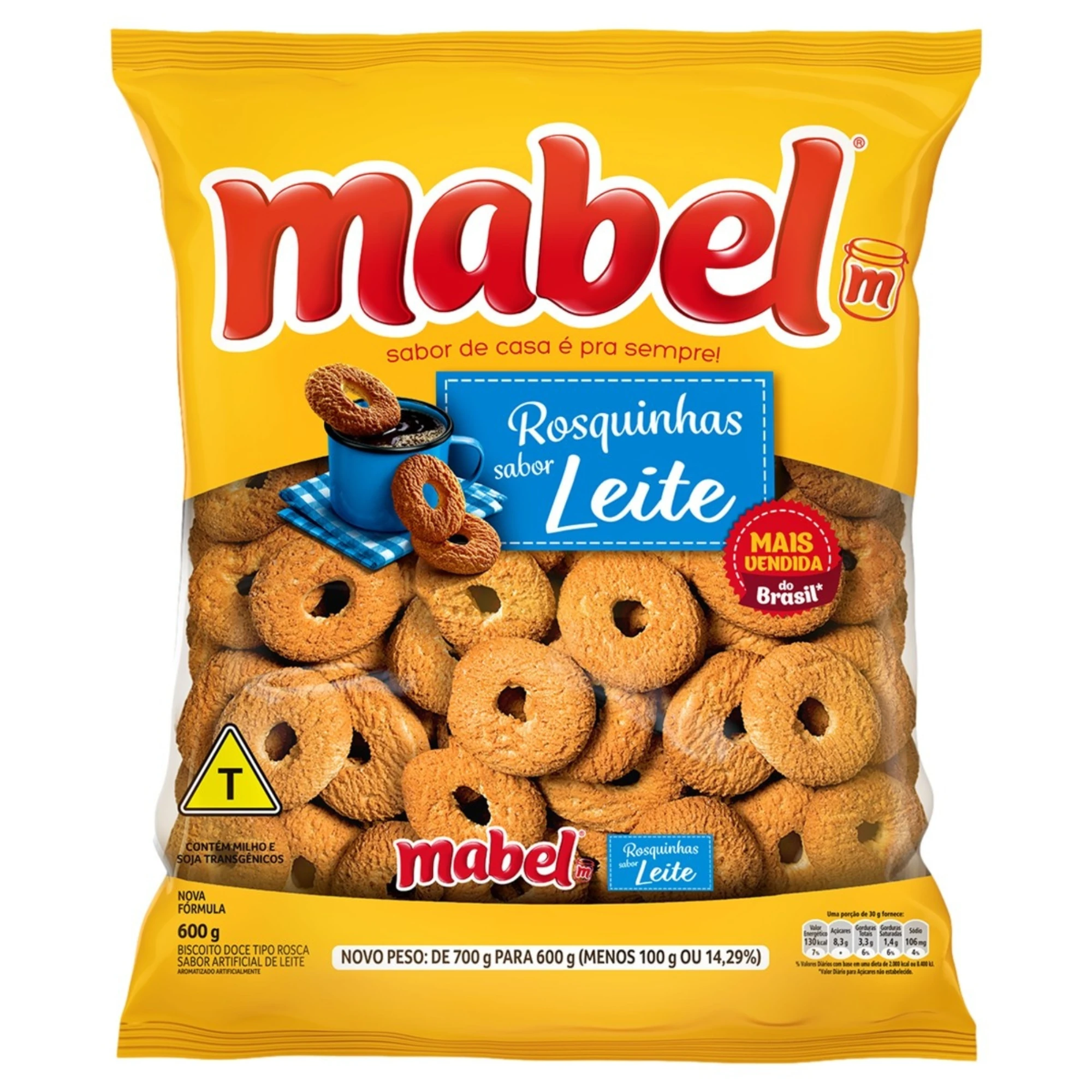 Imagem - Biscoito Mabel Rosquinha Sabor Leite Pct/ 600g