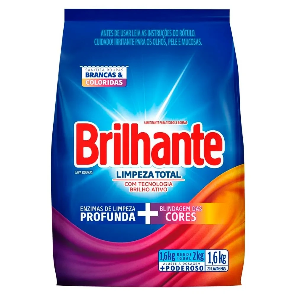 Castro Naves - SABAO EM PO BRILHANTE SANITIZANTE 1,6KG - 10056 01