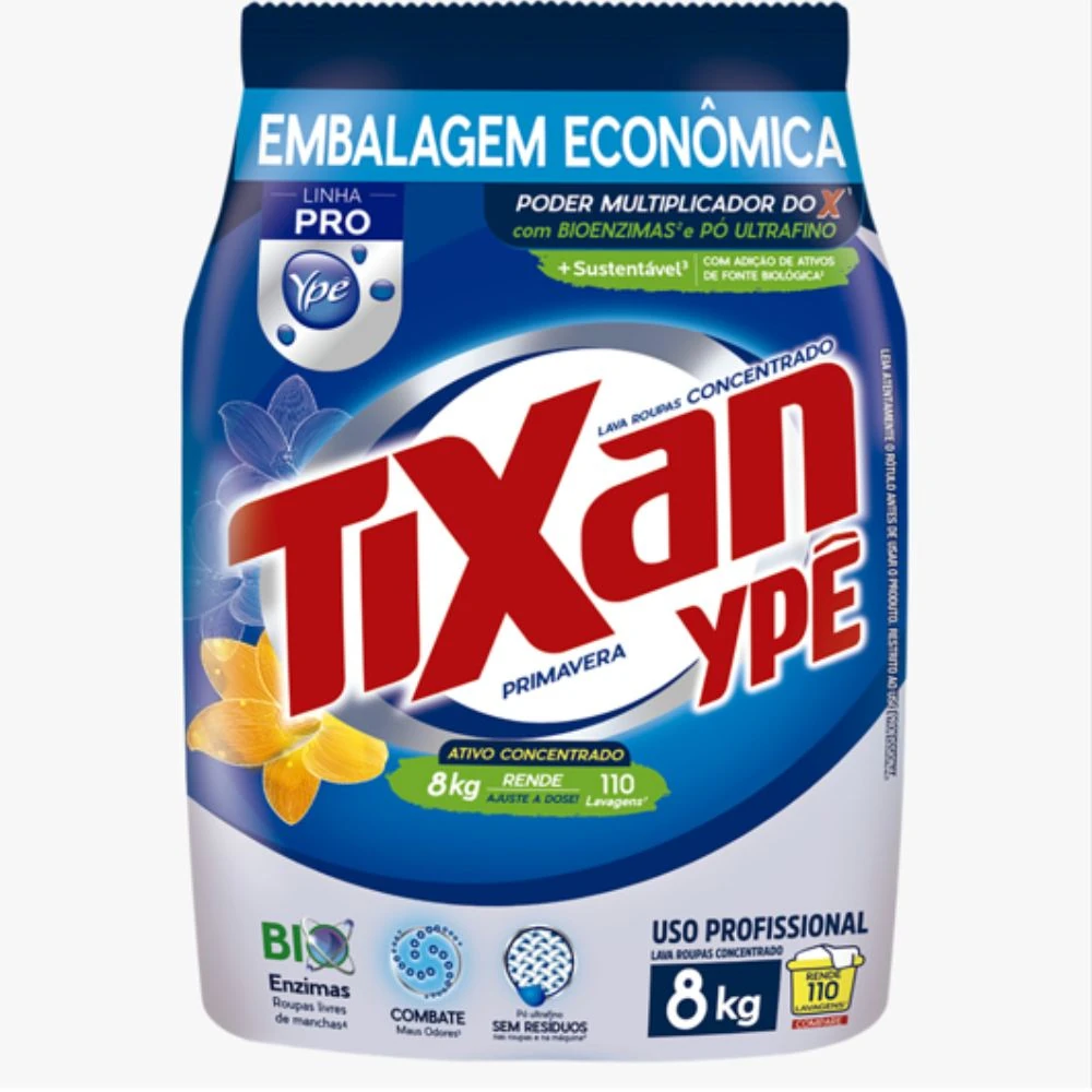 Castro Naves - SABAO EM PO TIXAN YPE PRIMAVERA USO GERAL 8KG - 9649 01