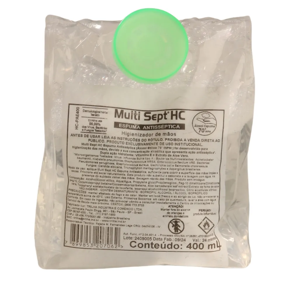 Castro Naves - SABONETE ESPUMA ANTISSEPTICO REFIL 400ML - 11489 01