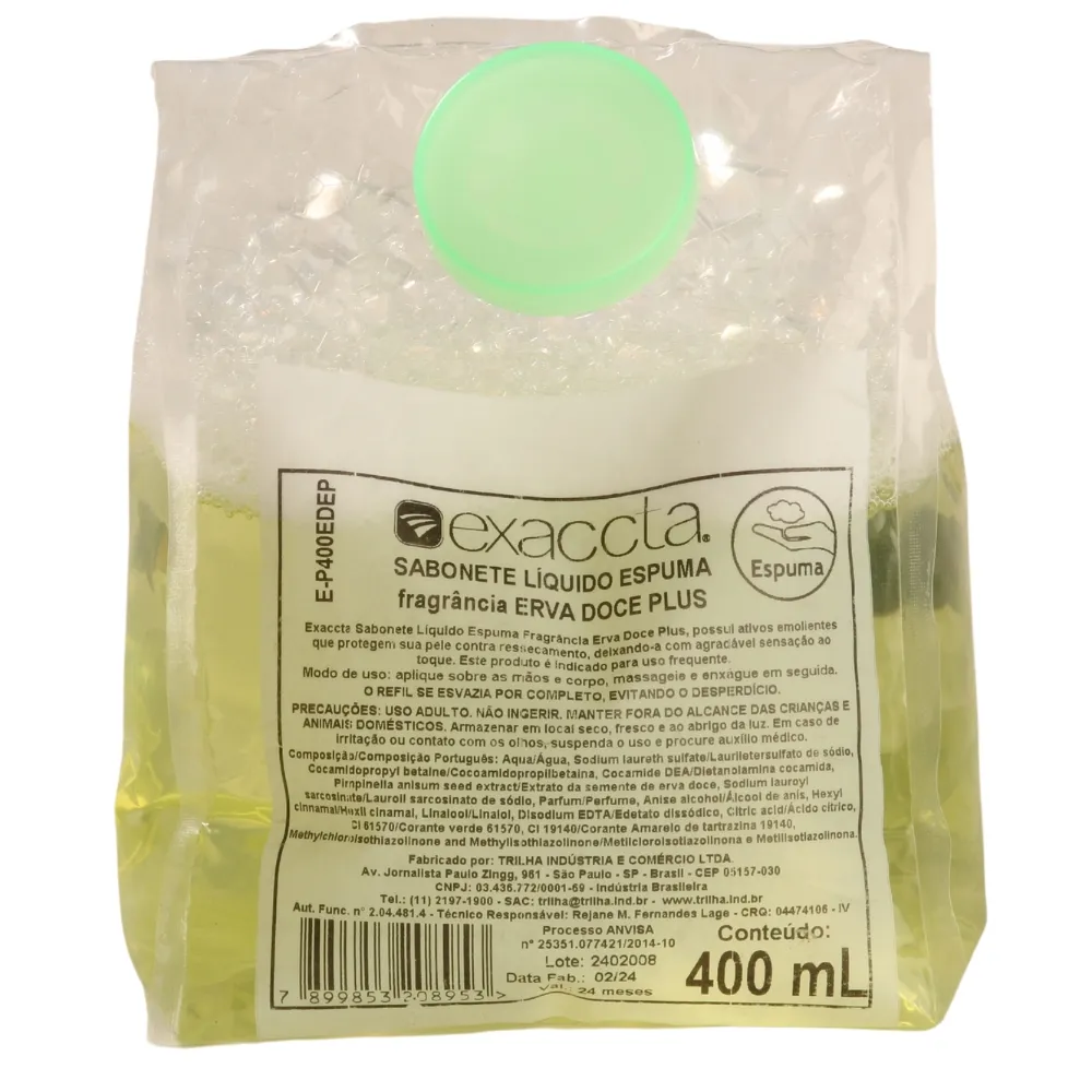 Castro Naves - SABONETE ESPUMA ERVA DOCE PLUS REFIL 400ML - 14966 01