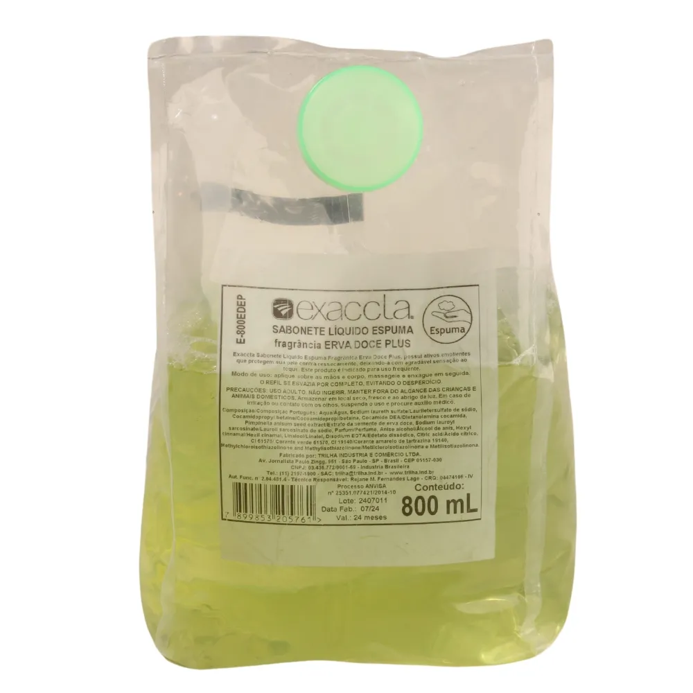 Castro Naves - SABONETE ESPUMA ERVA DOCE PLUS REFIL 800ML - 13324 01