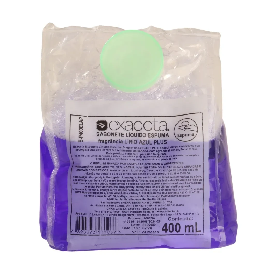 Castro Naves - SABONETE ESPUMA LIRIO AZUL REFIL 400ML - 9437 01