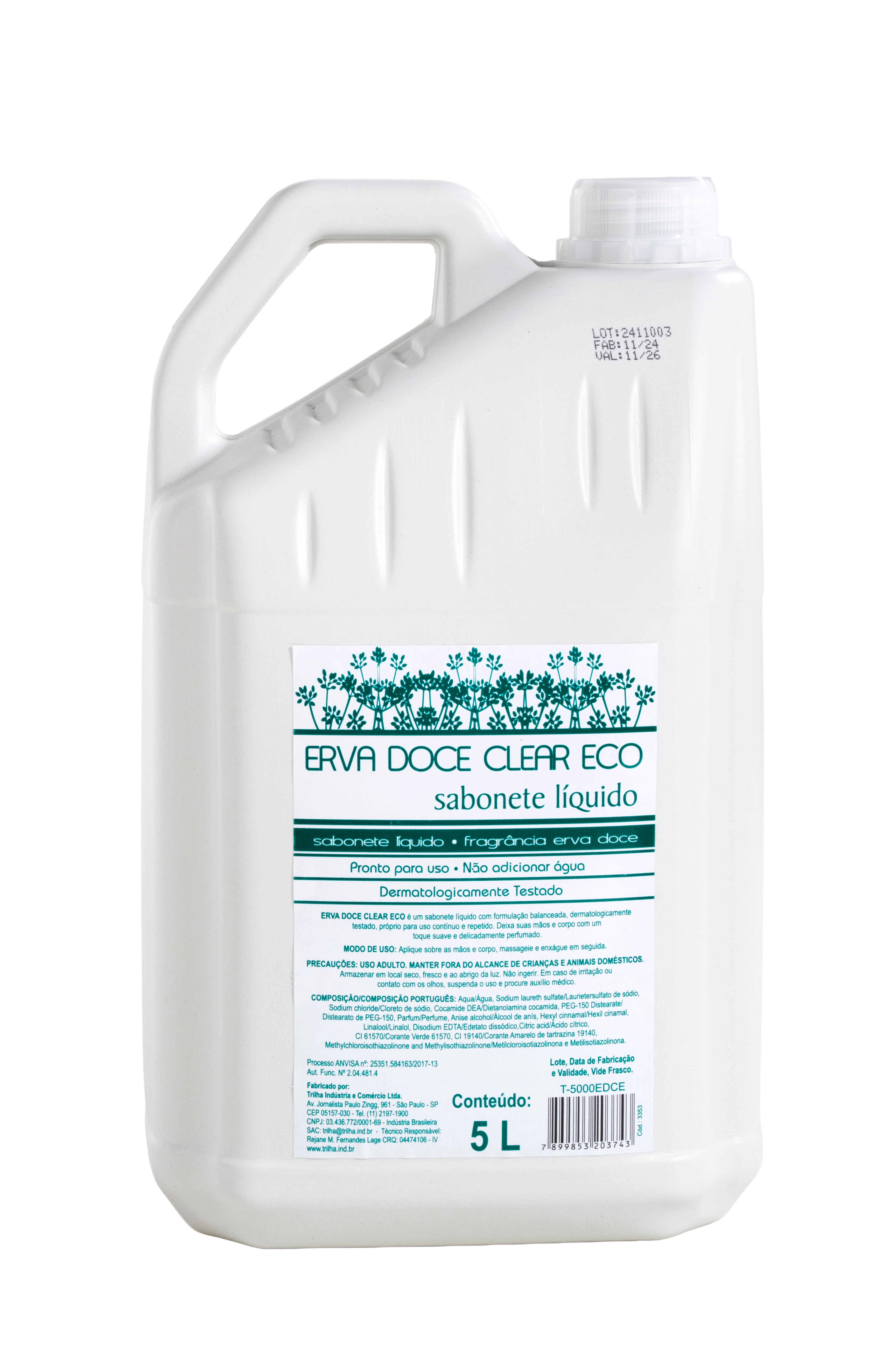 Castro Naves - SABONETE LIQ ERVA DOCE CLEAR ECO GL/5L - 8470 01