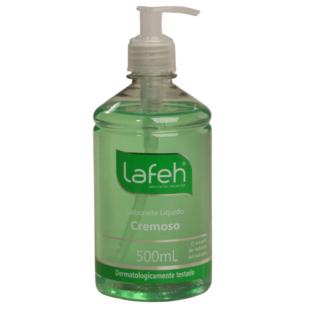 Sabonete Líquido Cremoso Erva Doce Lafeh Frasco c/ 500ml com Válvula Pump