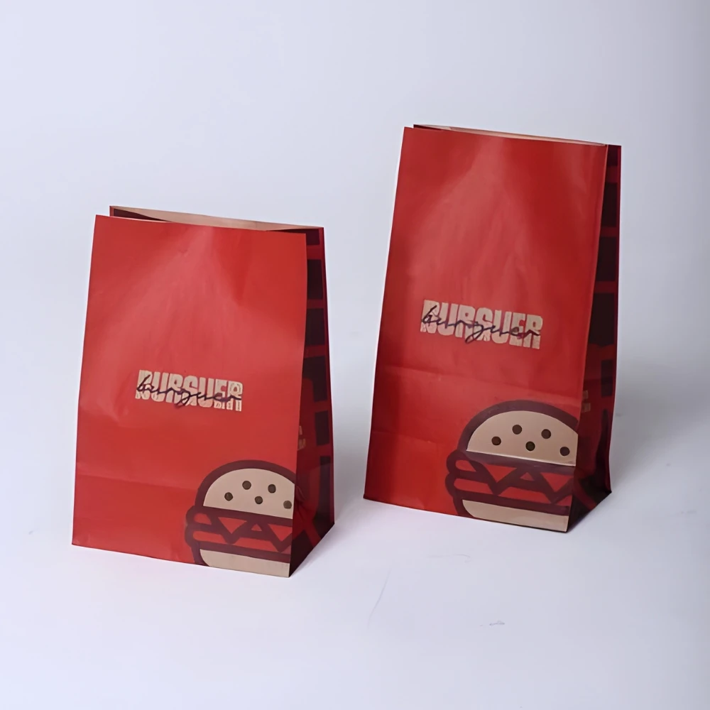 Imagem - Saco Delivery Tamanho M 32X22X12cm c/50 com Impressão Hamburguer