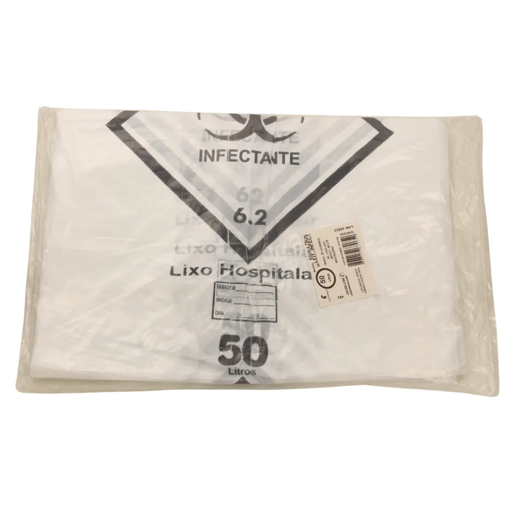 Castro Naves - SACO LIXO BRANCO 50L INFECTANTE PT/25 - 11399 01