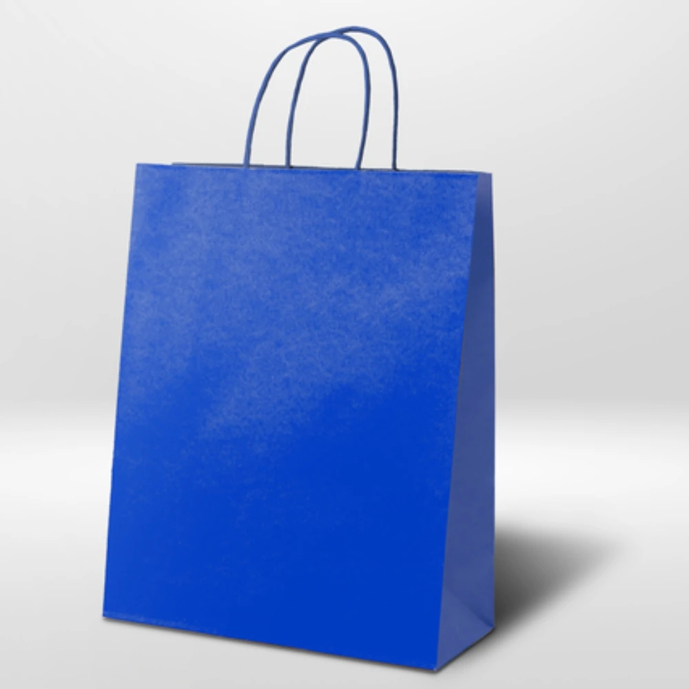 Castro Naves - SACOLA PAPEL AZUL PP 21X15X8CM C/10 - 106776 01