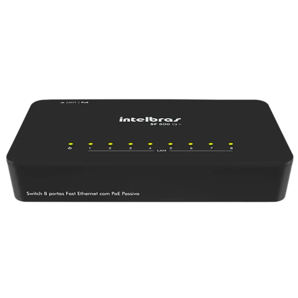 Imagem - Switch Intelbras 8 Portas Fast Ethernet 10/100 Mbps SF 800 Q+