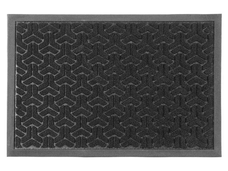 Tapete WaterKap 45x75cm Preto com Base de Borracha Antiderrapante. Para Retenção de Umidade