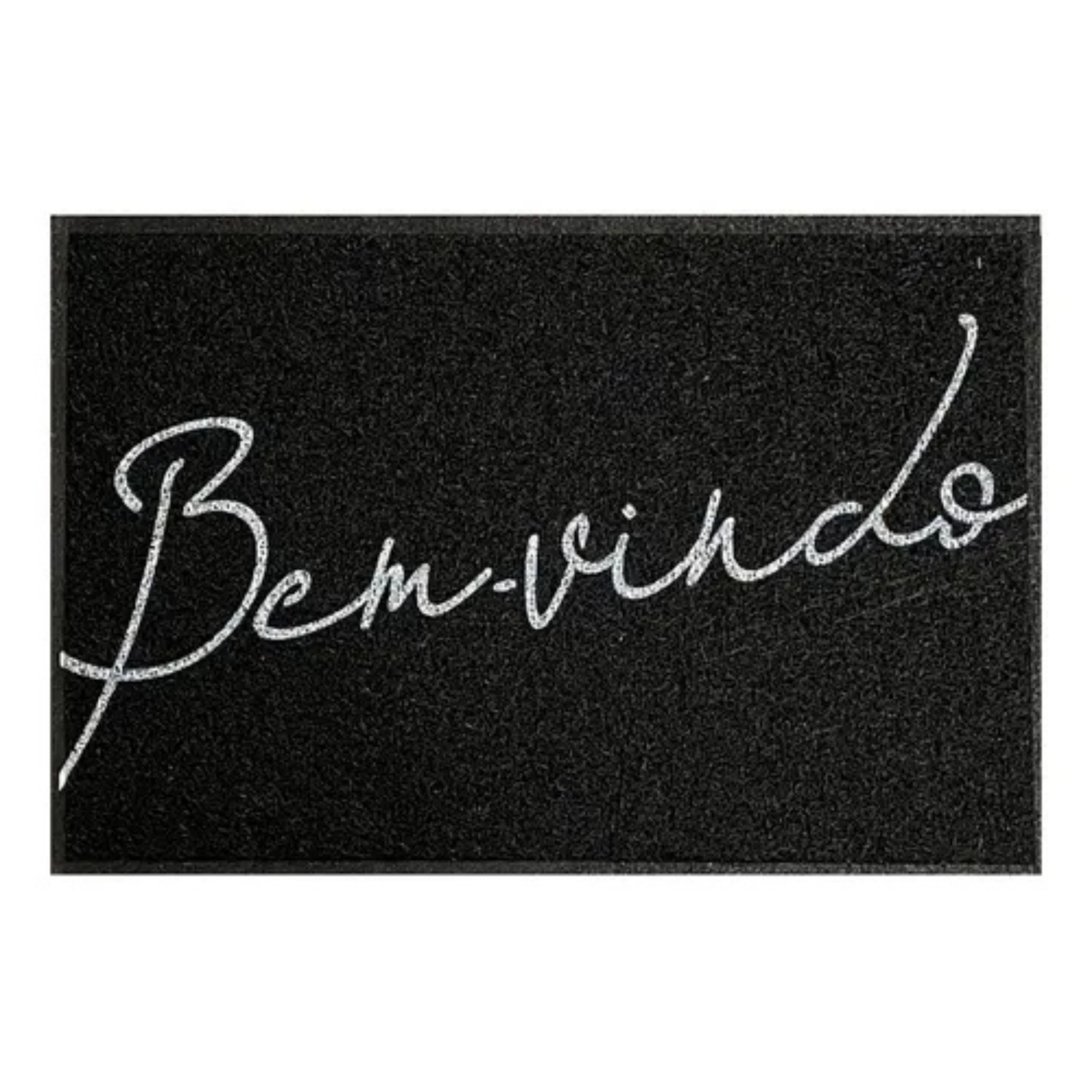 Castro Naves - TAPETE VINIL BEM VINDO 60x40CM LIGHT PRETO - 13788 01