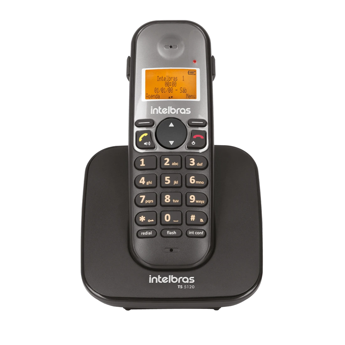Imagem - Telefone sem Fio TS5120 DECT 6.0 c/ Identificação de Chamadas, Viva Voz, Preto Bivolt. Expansível até 7 ramais.