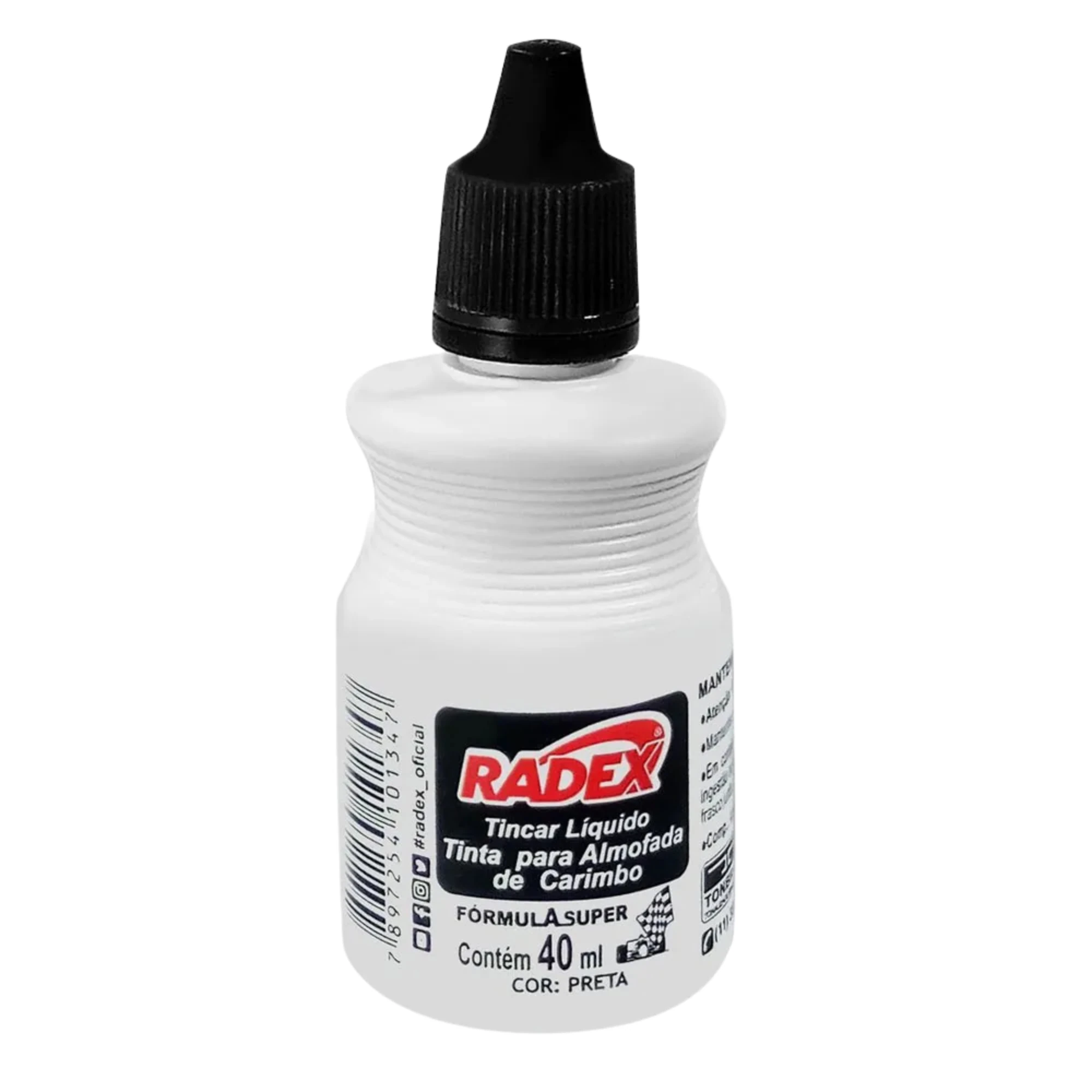 Castro Naves - TINTA PARA ALMOFADA DE CARIMBO 40ML PRETO - 31518 01