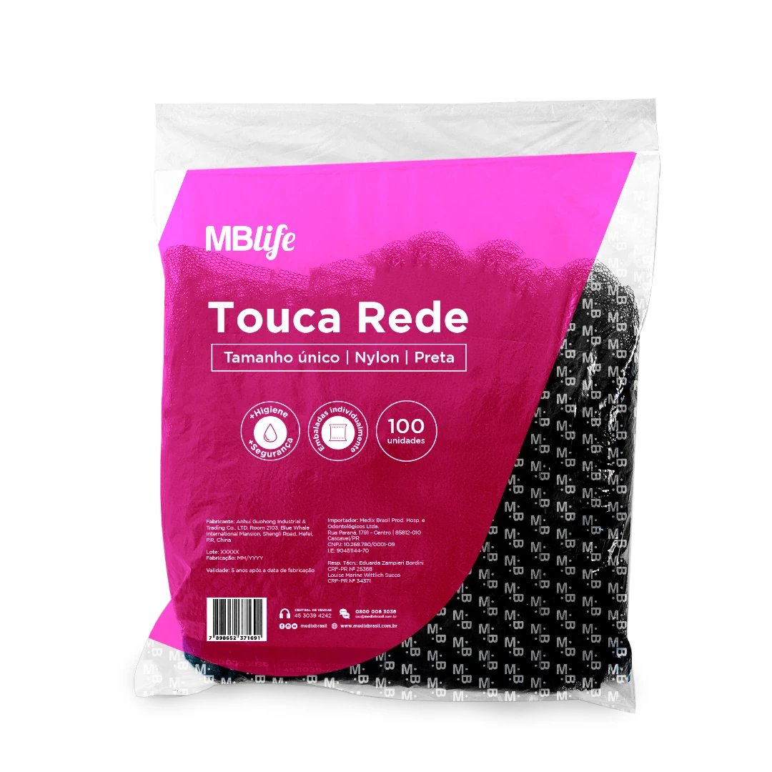 Castro Naves - TOUCA REDE PRETA EM NYLON EMBAL. INDIVIDUAL - 106964 01