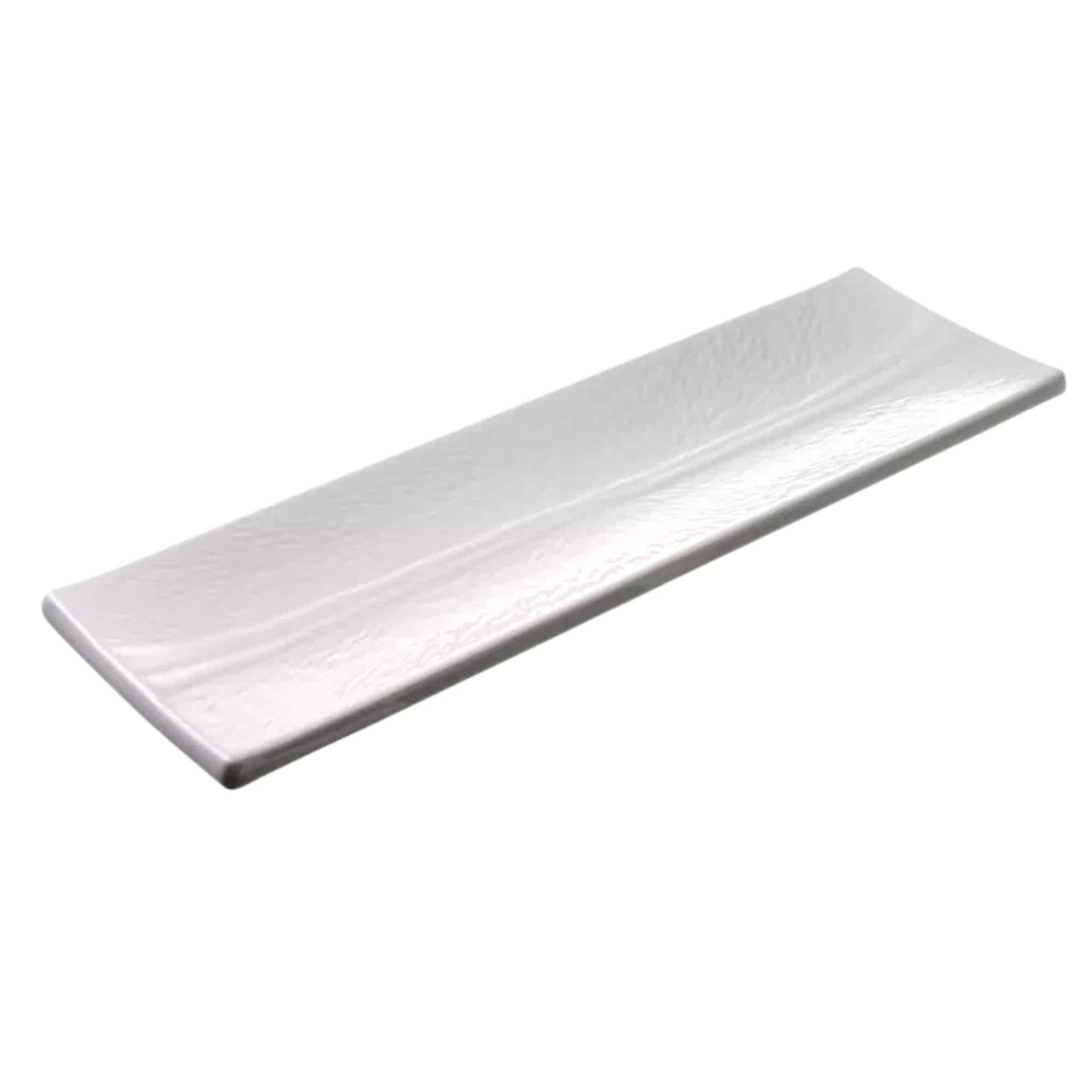 Imagem - Travessa Melamina Retangular Texture Branco Haus 51,5x16x3cm Ds-5996